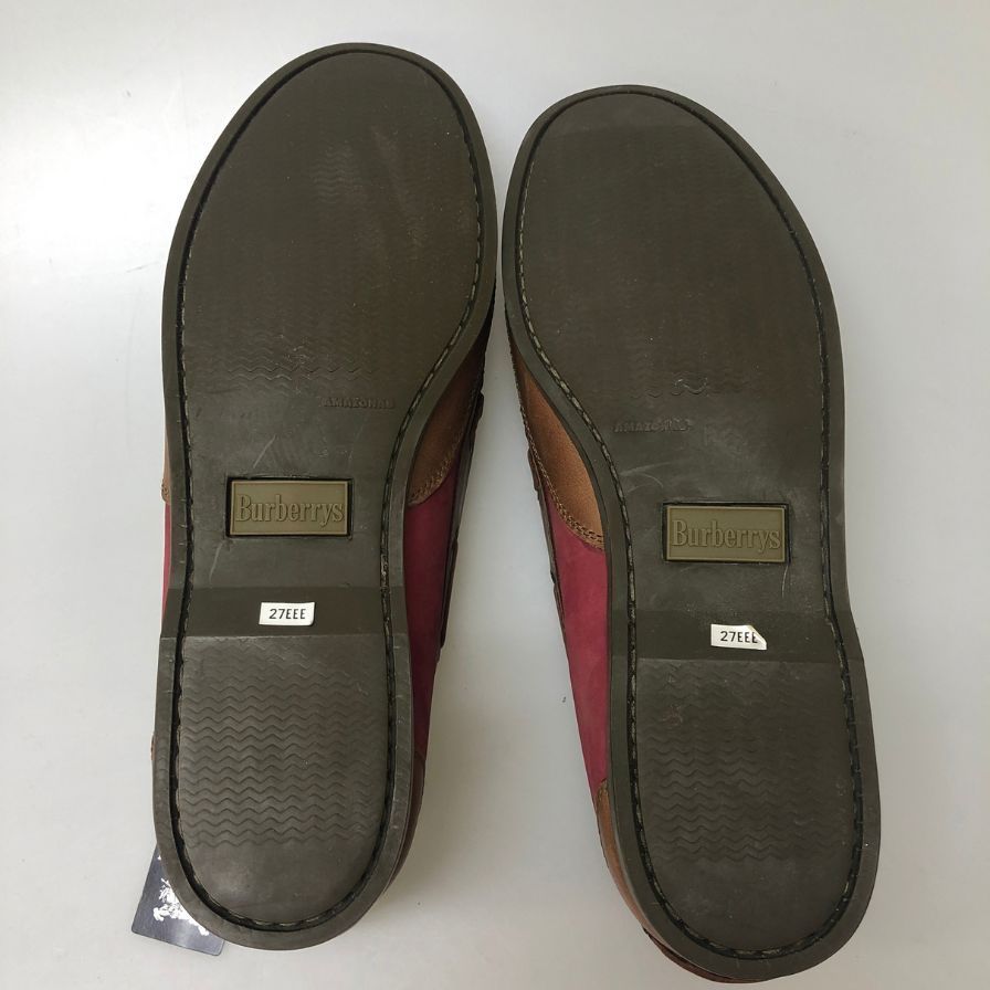 バーバリーズ シューズ デッキシューズ スリッポン レザー×ヌバック