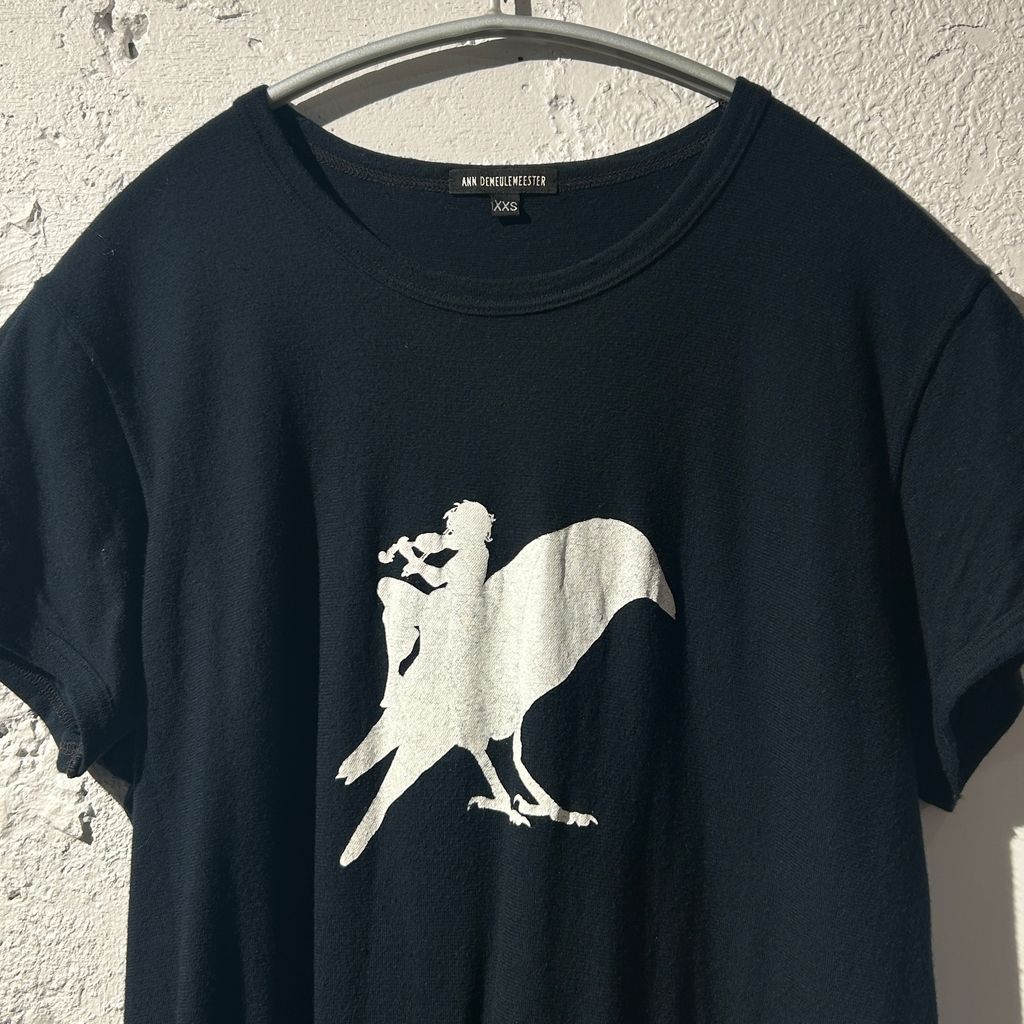Ann Demeulemeester アンドゥムルメステール 本人期 Print S/S Tee