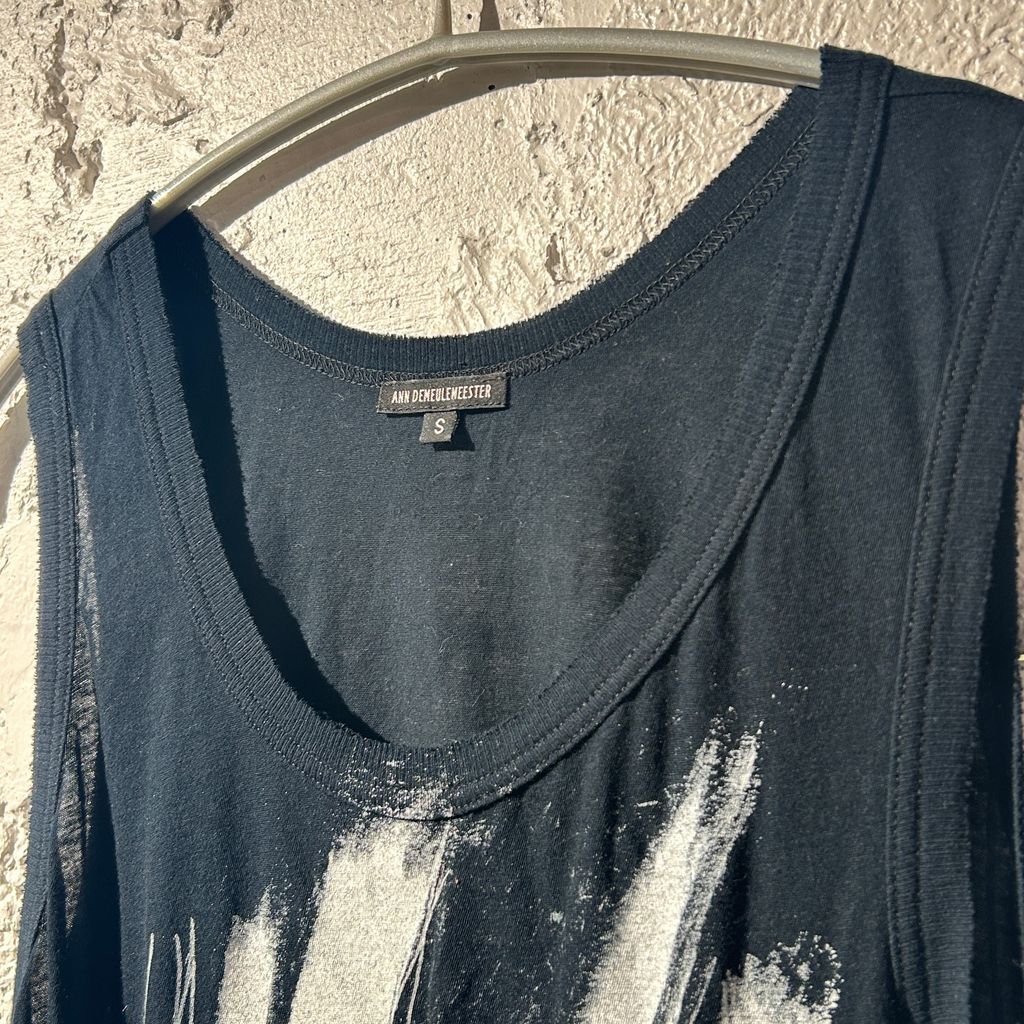 Ann Demeulemeester アンドゥムルメステール 本人期 Paint TankTop
