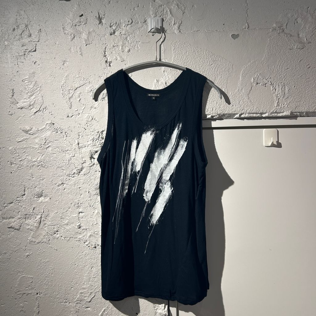 Ann Demeulemeester アンドゥムルメステール 本人期 Paint TankTop
