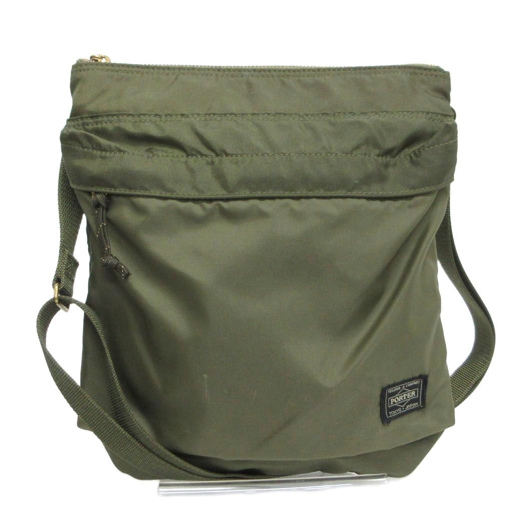 ポーター PORTER 吉田カバン フォース ショルダーバッグ 斜め掛け ナイロン スクエア 緑 カーキ 鞄