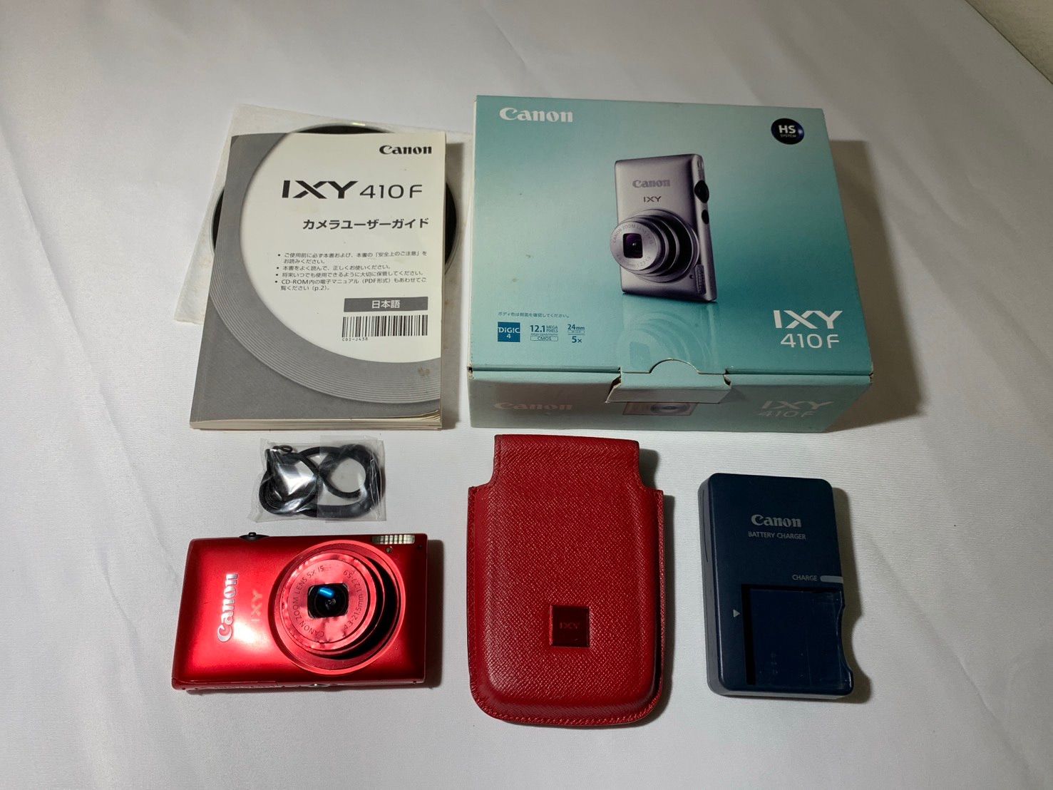 4310 Canon IXY DIGITAL 410F レッド ジャンク品 デジカメ【ネ