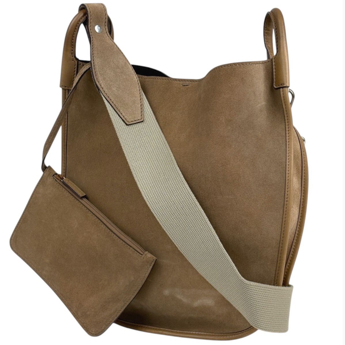 イヴ・サンローラン YVES SAINT LAURENT ショルダーバッグ スエード ブラウン レディース 【中古】 34,320円