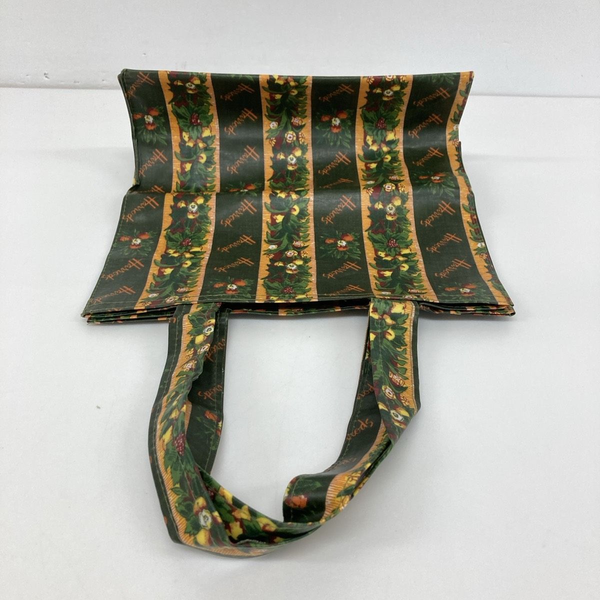美品 Harrods/ハロッズ トートバッグ/エコバッグ グリーン/緑 総柄