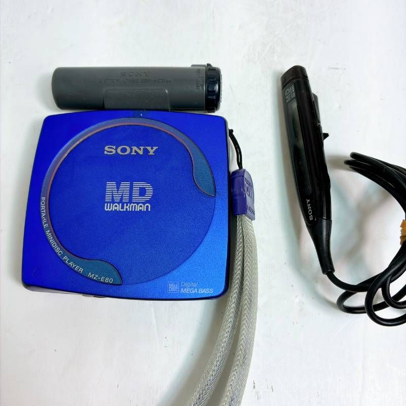 SONY ソニー MDウォークマン MZ-E80 ブルー MD再生確認済み - メルカリ
