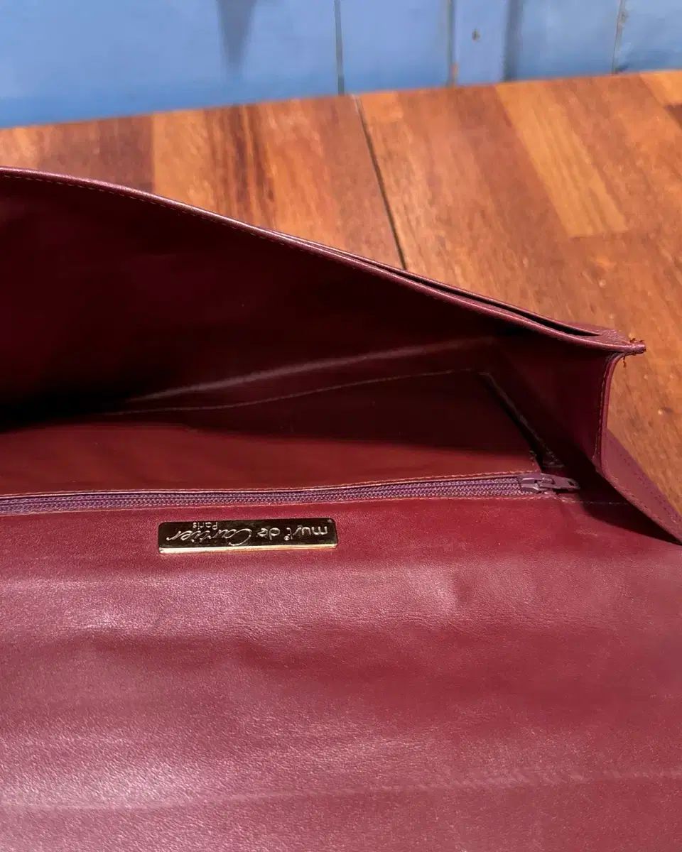 80s Cartier カルティエ ボルドー クラッチ バッグ DECORATOM_COM_BR