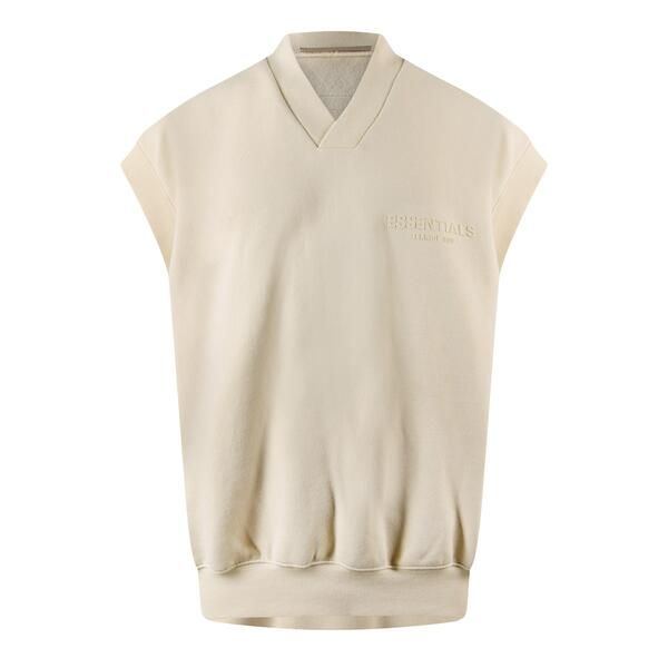 フィアオブゴッド メンズ アウター ニット・セーター ベスト Fear Of God Essentials Mens Knitted Sweater Vest Egg Shell