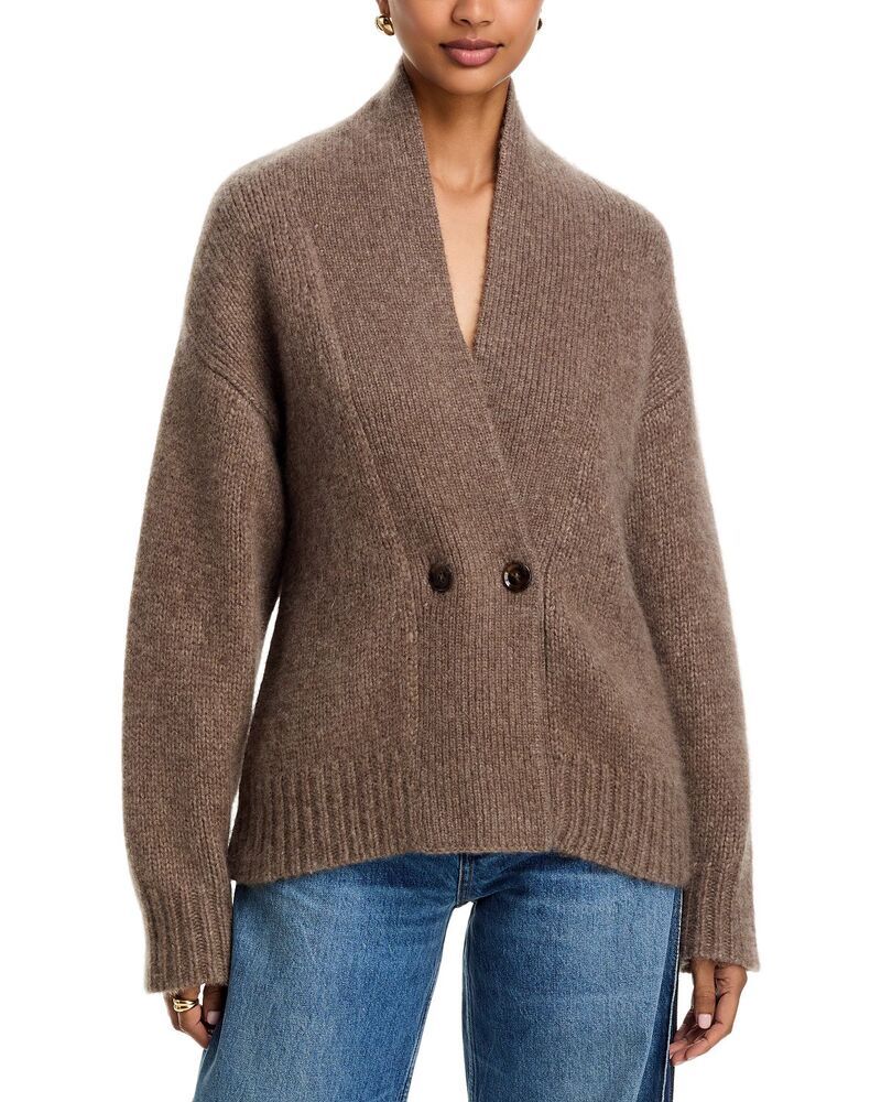 ブランドン・マクスウェル レディース アウター カーディガン シルク Brandon Maxwellowen Cashmere Silk Double Breasted Cardigan Truffl 313,110円
