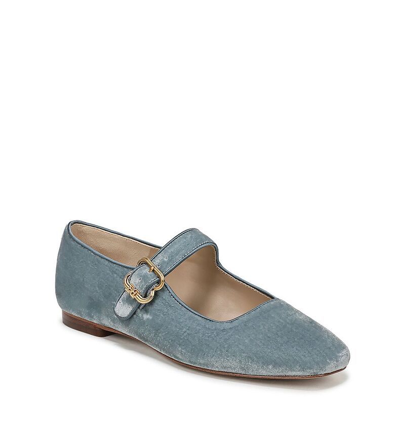 サムエデルマン レディース シューズ パンプス ベルベット Sam Edelman Womens Michaela Velvet Mary Jane Flats Azure Blue ブルー