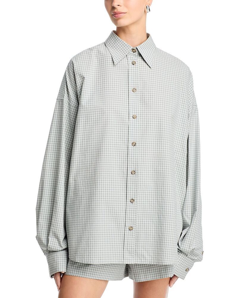 ブランドン・マクスウェル レディース トップス シャツ ショートパンツ Brandon Maxwell Harvey Boyfriend Shirt Lennon Shorts Cool Grey グ 47,880円