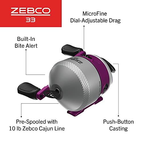 Zebco 33 スピンキャスト フィッシングリール クイックセット アンチ