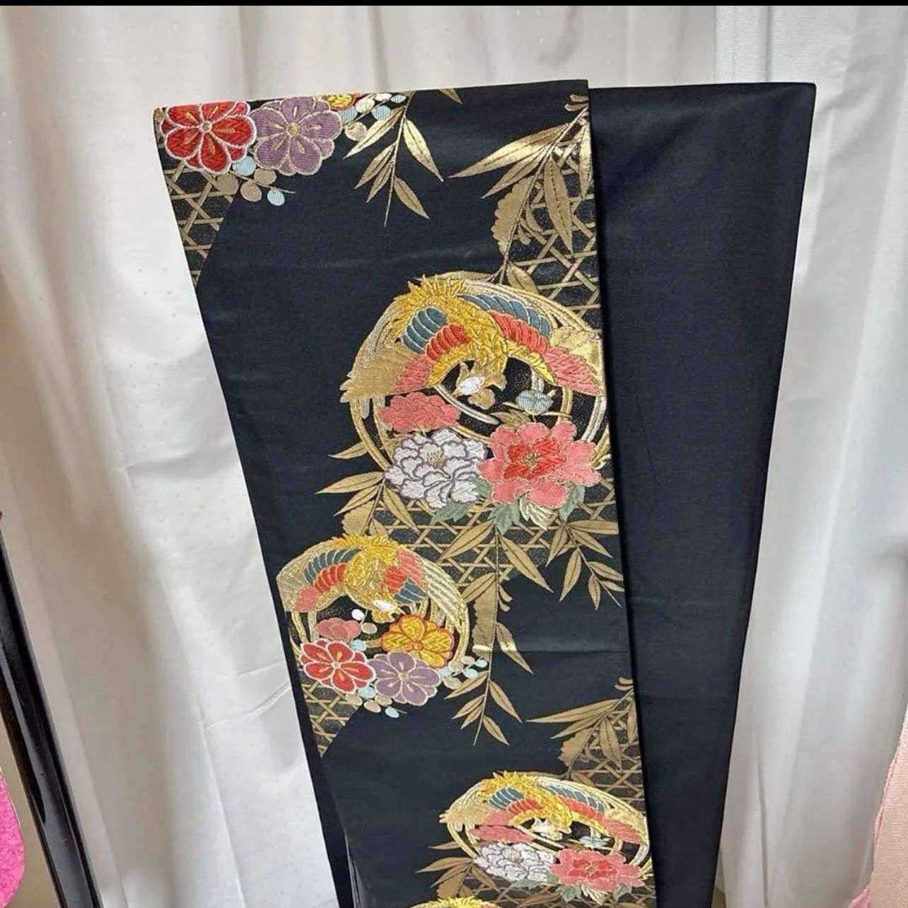裄丈71 振袖 フルセット 白地 花柄 華やか 成人式 結婚式 正絹 トール