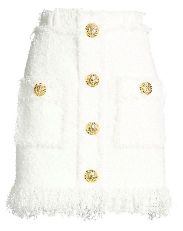 バルマン レディース ボトムス ミニスカート BALMAIN ミニスカート White ホワイト 172,400円