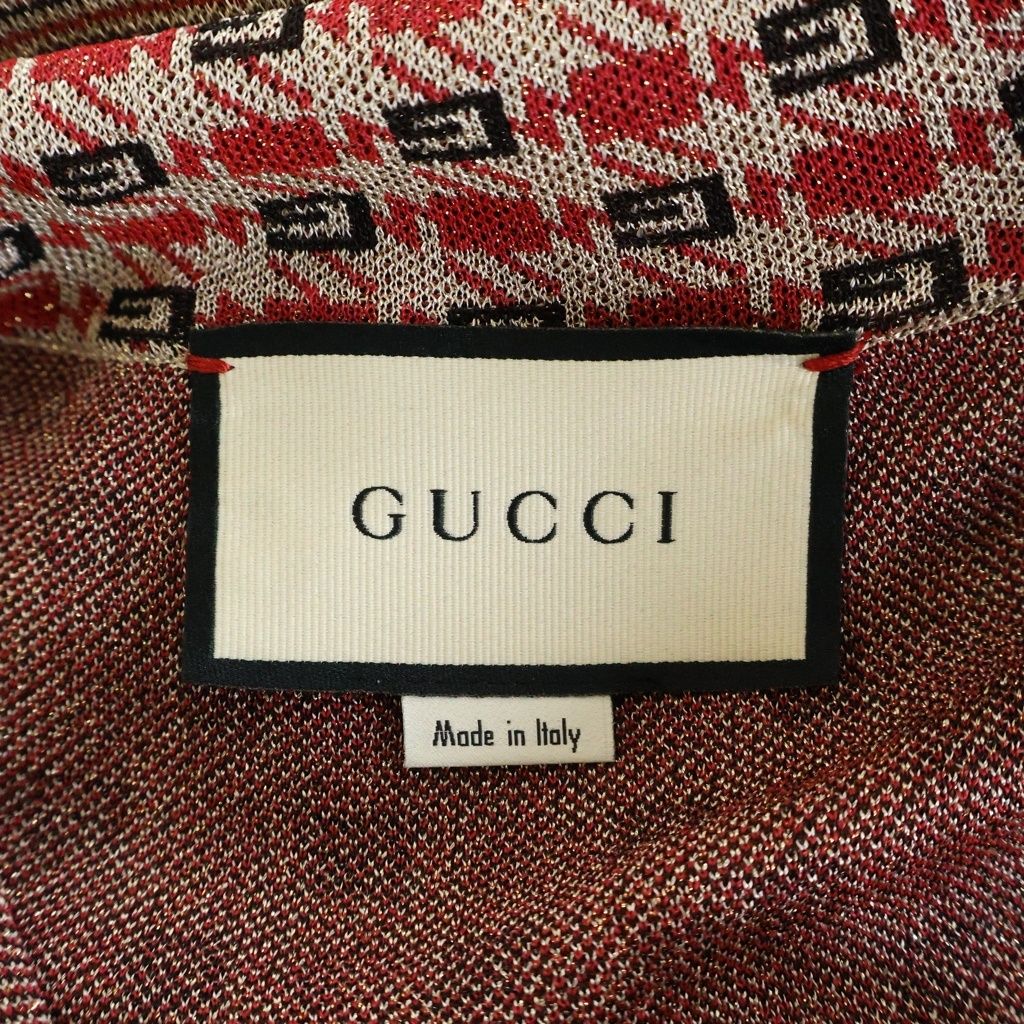 GUCCI (グッチ) □Logo Jacquard Knit ロゴ ジャカード 半袖ニット