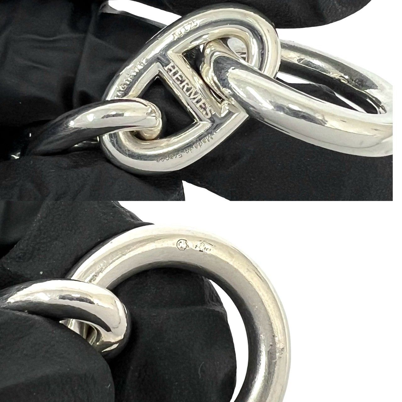 極 美品 HERMES エルメス シェーヌダンクル TGM 12コマ ブレスレット