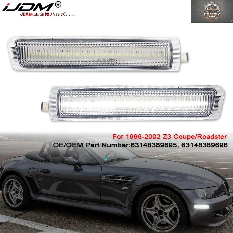 i BMW Z3 M ロードスター クーペ 1997-2002 コンバーチブル 1996-2002 ホワイト フロント LED サイドマーカーライト