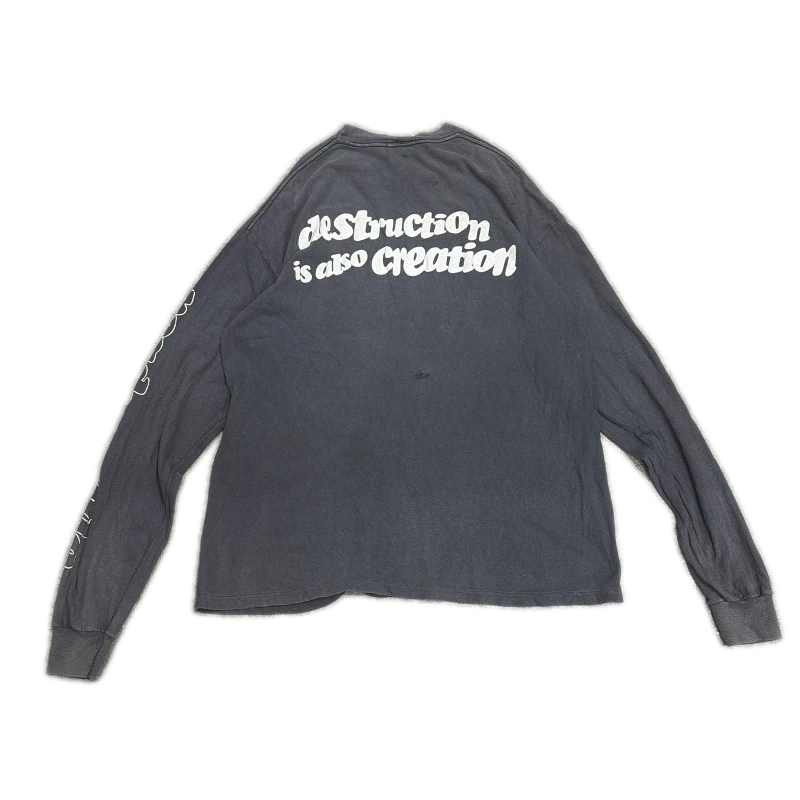 参考上代41800円 READYMADE LS T DESTRUCTION ロゴカットソー ロンT