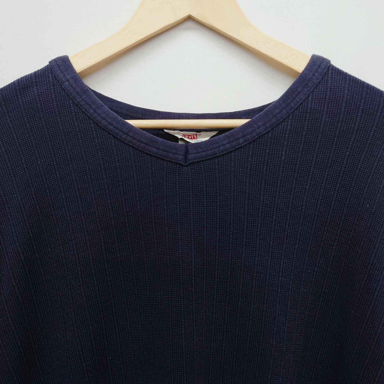 Levi's リーバイス DRY GOODS ドライグッズ サーマル ロンT 長袖Tシャツ XL ネイビー 紺 100%コットン ワッフル リブ 無地 ビッグサイズ オーバーサイズ ゆるだぼ アメカジ ストリート カジュアル メンズ ユニセックス 秋冬 重ね着 thumbnail 2
