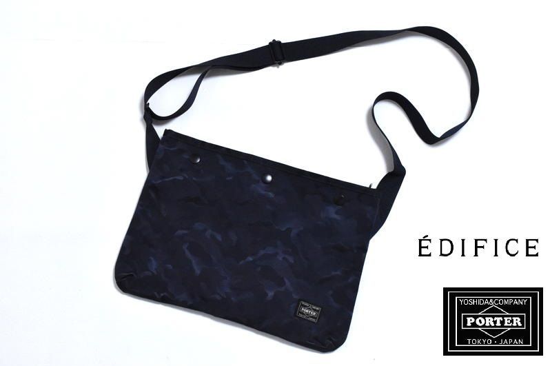 PORTER x LOWERCASE サコッシュ ショルダーバッグ 美品】PORTER × LOWERCASE × EDIFICE カモフラ柄 サコッシュ