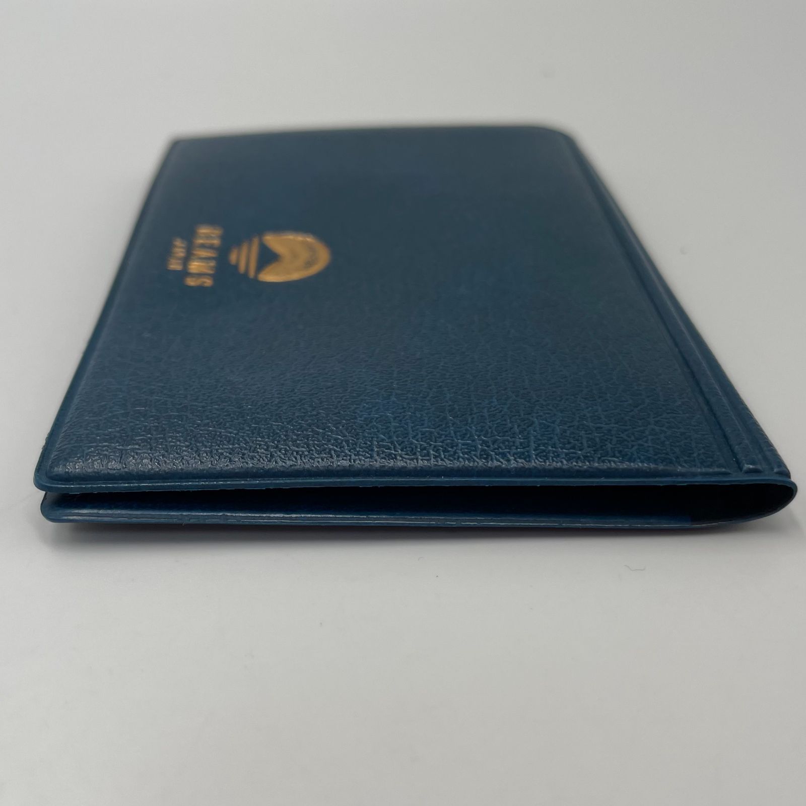 □BEAMS JAPAN × HIGHTIDE カードケース 名刺入れ ネイビー レザー調