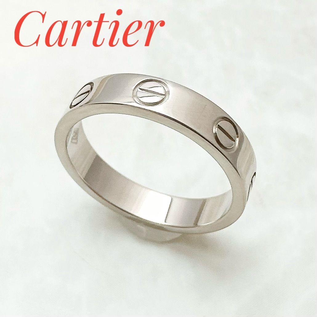 美品🌟Cartier カルティエ ミニラブ ホワイトゴールド リング #48 約
