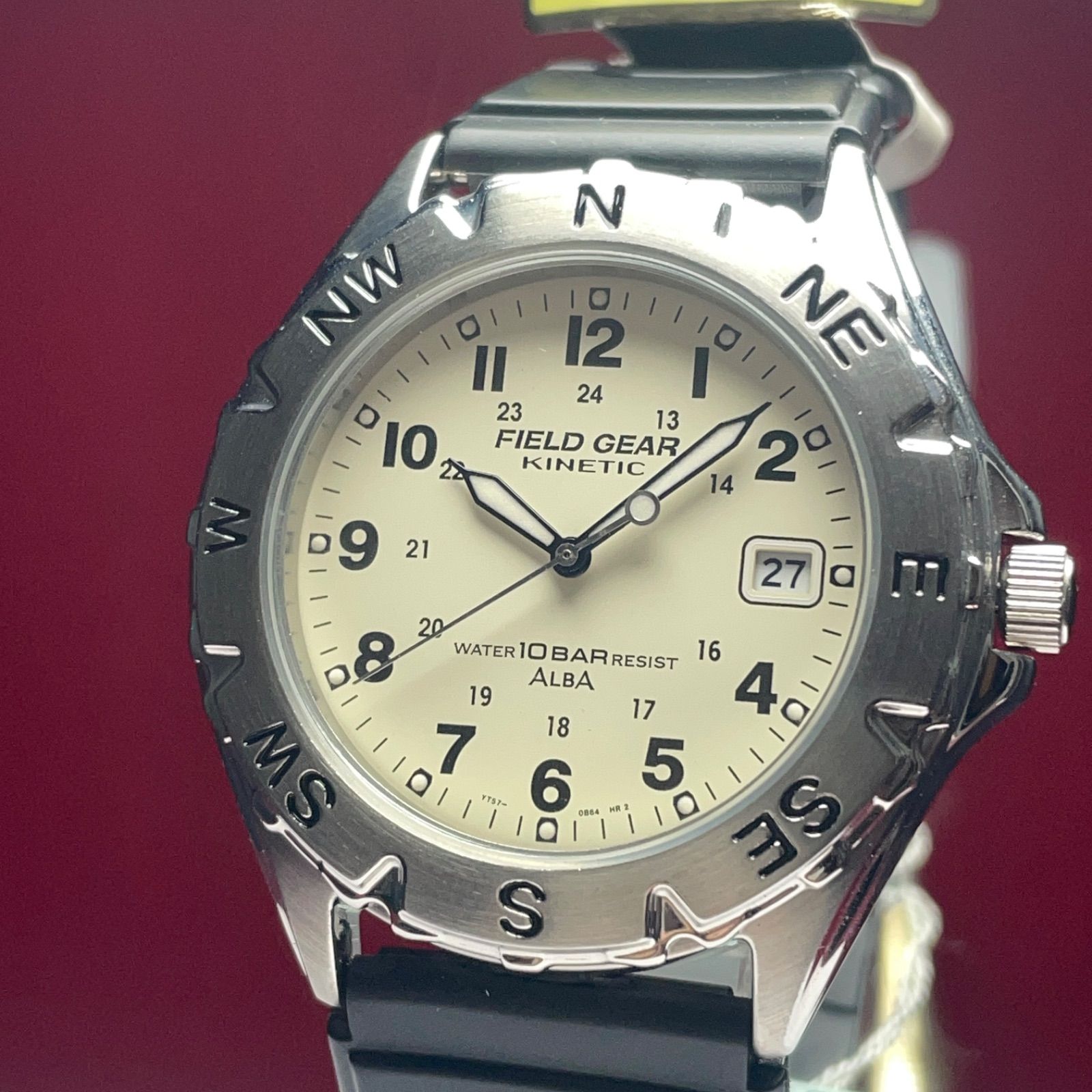 ☆希少/KINETIC/未使用保管品 SEIKO ALBA フィールドギア 蓄光 