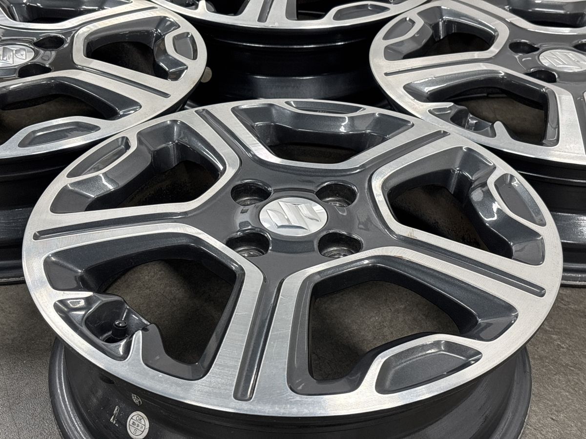 程度良好】スズキ ハスラー 純正 15in 4.5J +45 PCD100 4本 ソリオ