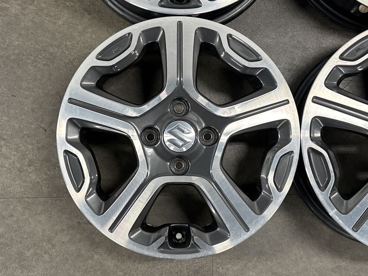 程度良好】スズキ ハスラー 純正 15in 4.5J +45 PCD100 4本 ソリオ