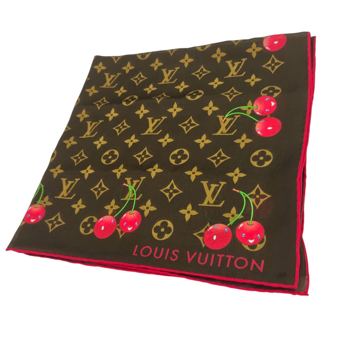 ルイ・ヴィトン モノグラムチェリー LV×TM スカーフ 村上隆コラボ