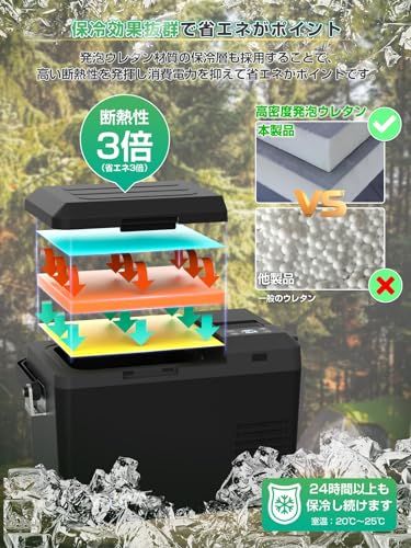 ☆新品☆「SUNPIE」車載冷蔵庫 9L 小型 着脱式バッテリー内蔵可能 -22