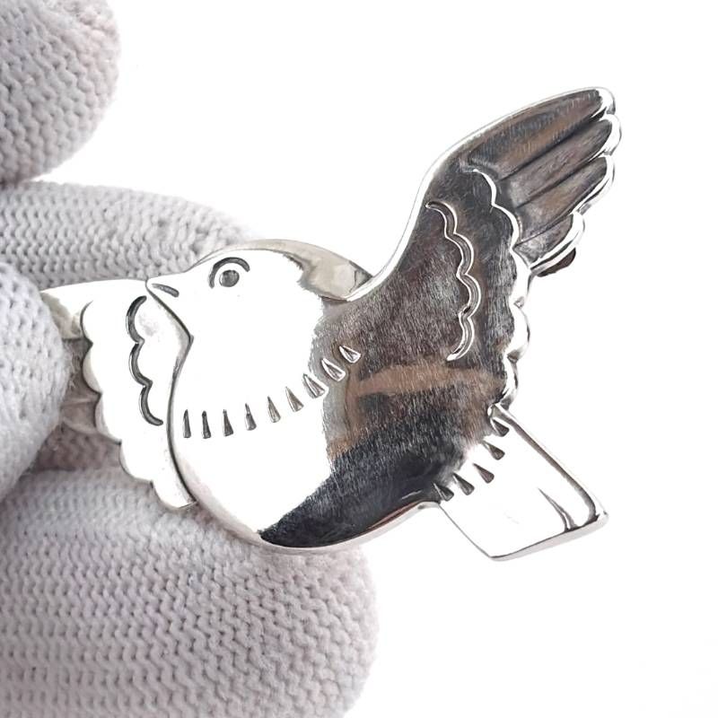 ケース付き】GEORG JENSEN ジョージジェンセン／バード 鳥 モチーフ