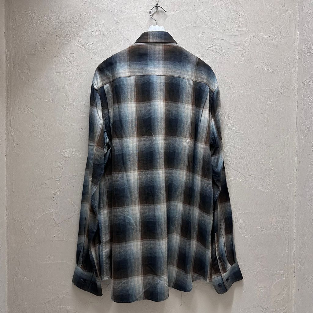 TAAKK ターク 25AW CHECK EMBROIDERY 長袖シャツ TA25AW-SH020 グレー