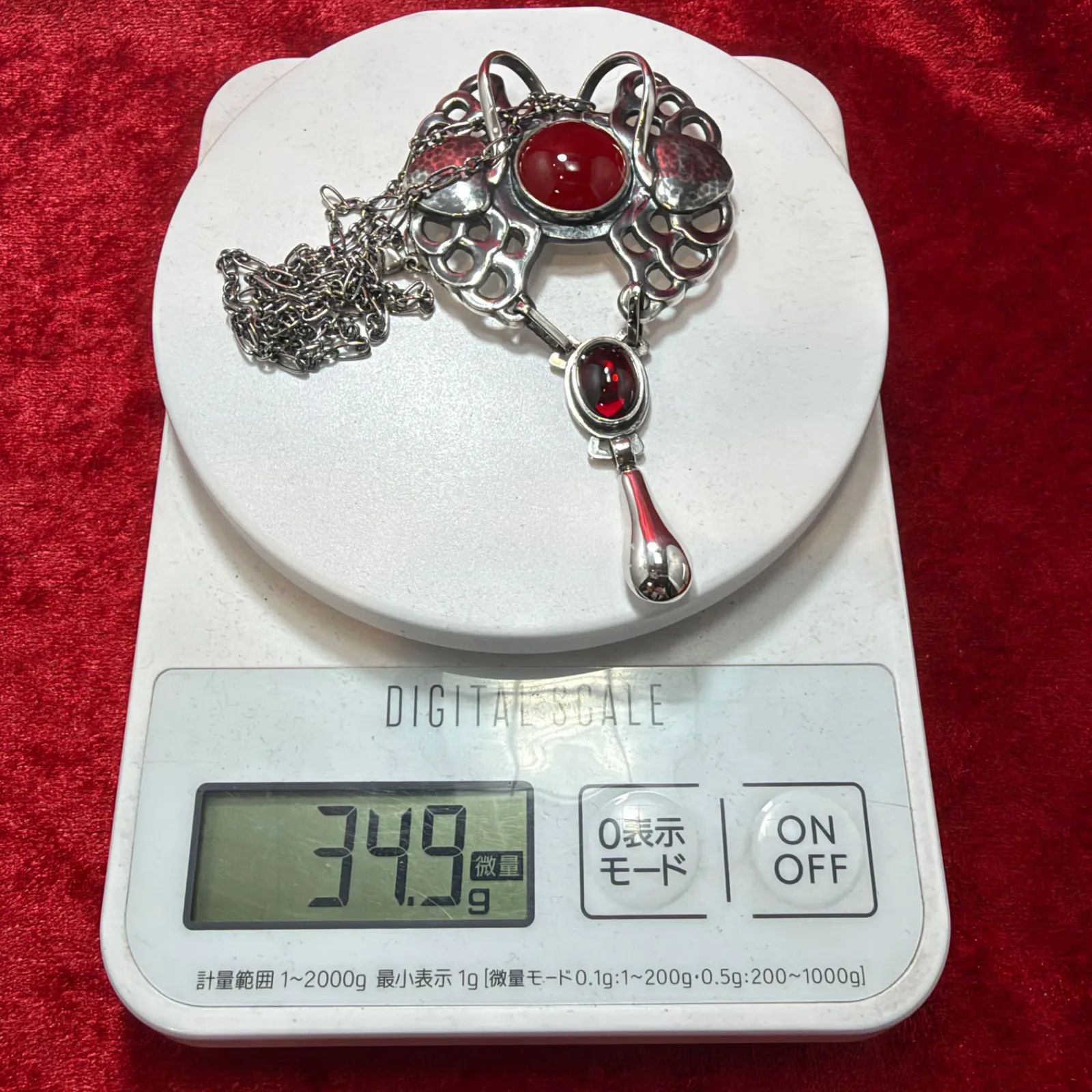 美品ブローチペンダント ♯2 カーネリアン/ガーネット ジョージ