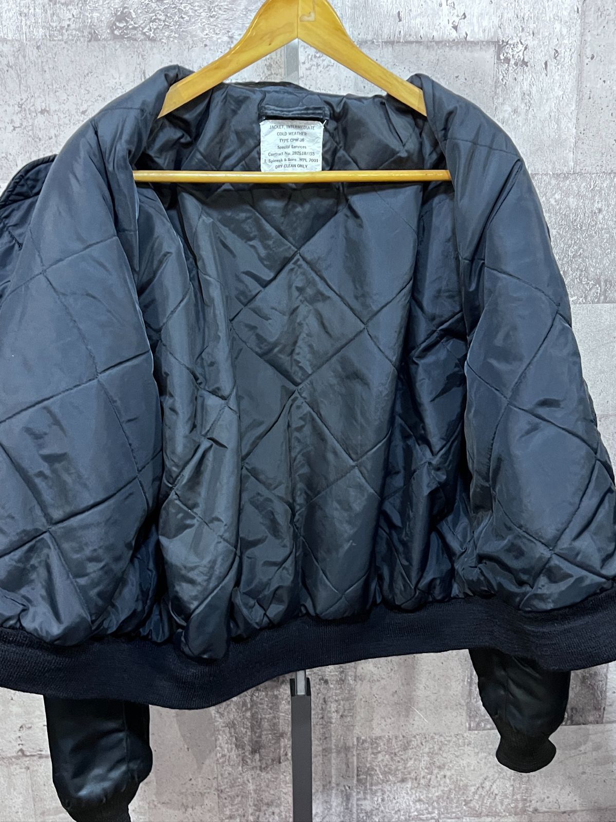 【訳あり・USA製】SPIEWAK L-2 フライトジャケット 36 スピワック SPIEWAK CPW-36 フライトジャケット L ブラック CWU-45(P) スピワック