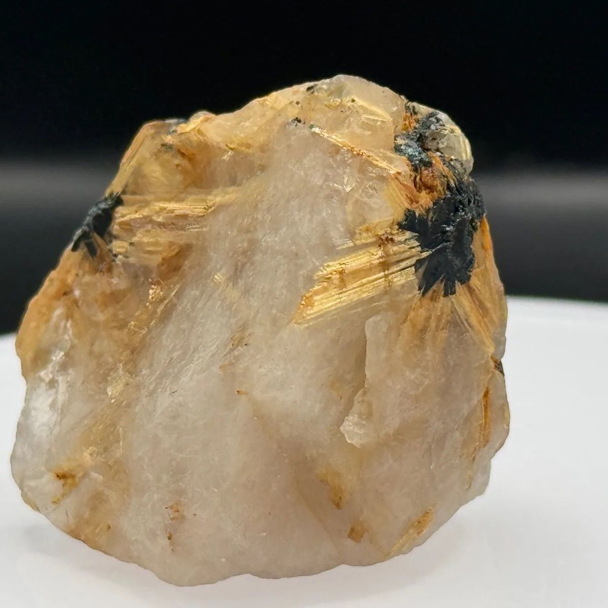 天然ルチルクォーツ 原石 金針水晶 ゴールドルチル 一点物 - メルカリ
