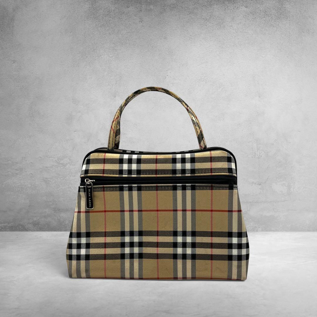 美品 バーバリーブルーレーベル ノバチェック ミニハンドバッグ 3725