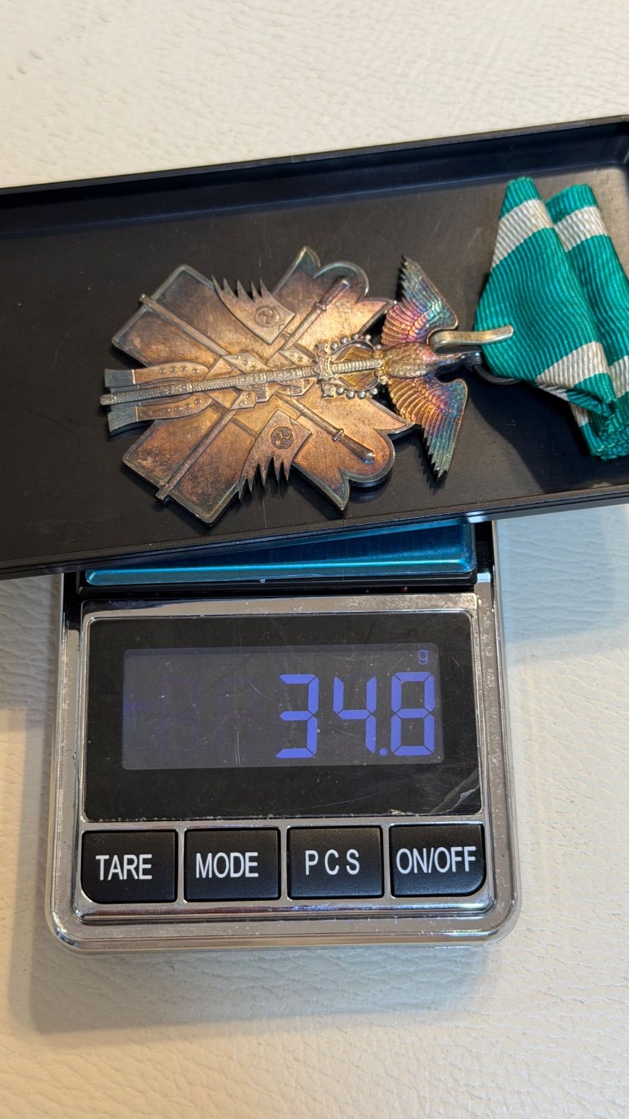 勲七等青色桐葉章 勲章 共箱付き 旧日本 七宝 ヴィンテージ 約34.8g