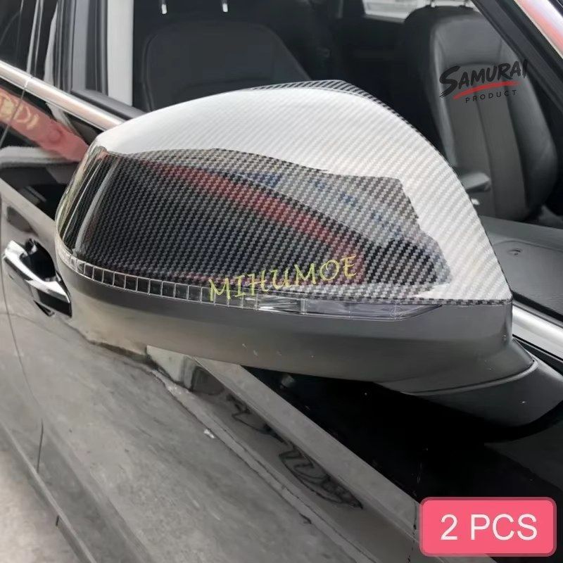 カーボンカーサイドウィングカバートリム 2017-2024 Audi Q5 SQ5 Sportback Q7 2018 - 23