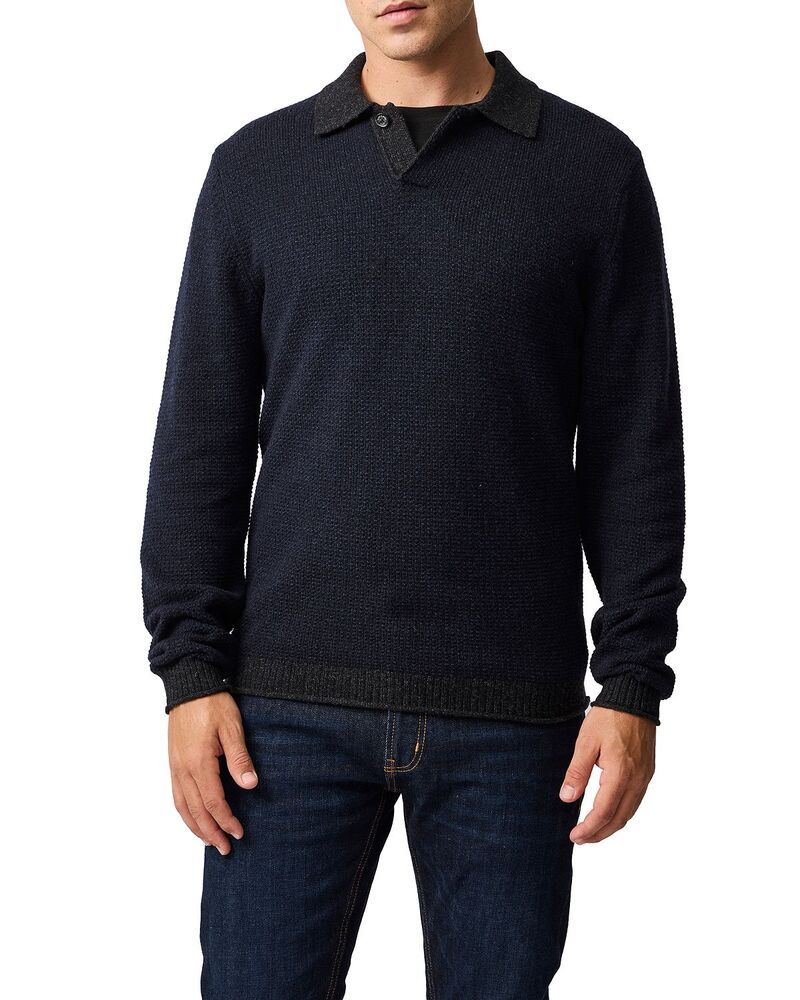 ロッドアンドグン メンズ アウター ニット・セーター ポロシャツ Rodd Gunn Marlin Polo Sweater Indigo インディゴ