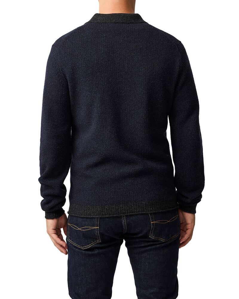 ロッドアンドグン メンズ アウター ニット・セーター ポロシャツ Rodd Gunn Marlin Polo Sweater Indigo インディゴニット・セーター