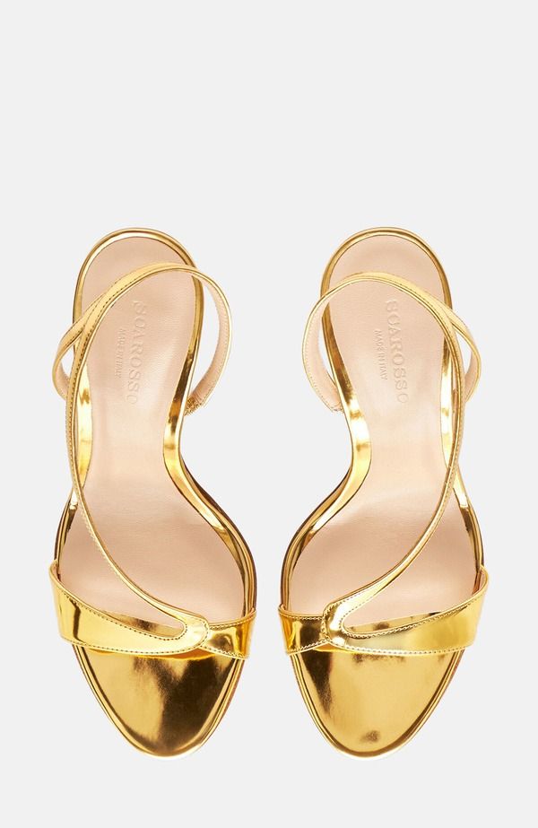 スカロッソ レディース シューズ ヒール サンダル SCAROSSO Paula Sandals Gold Metal ゴールド