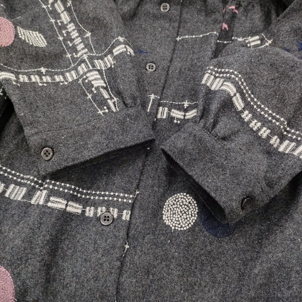 marble sud 新品 総柄 刺繍 定価27500円 Vネック ギャザー ワンピース