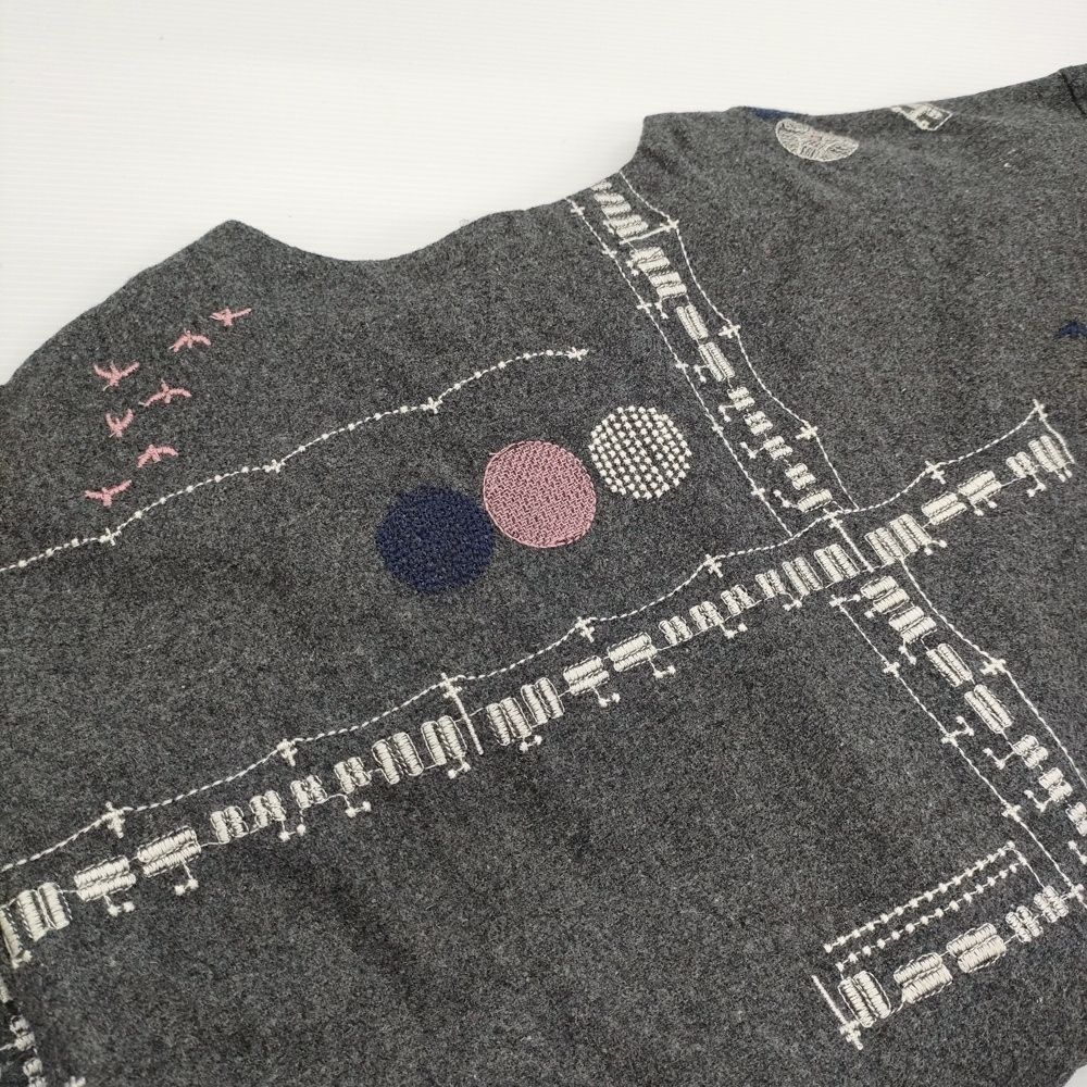 marble sud 新品 総柄 刺繍 定価27500円 Vネック ギャザー ワンピース