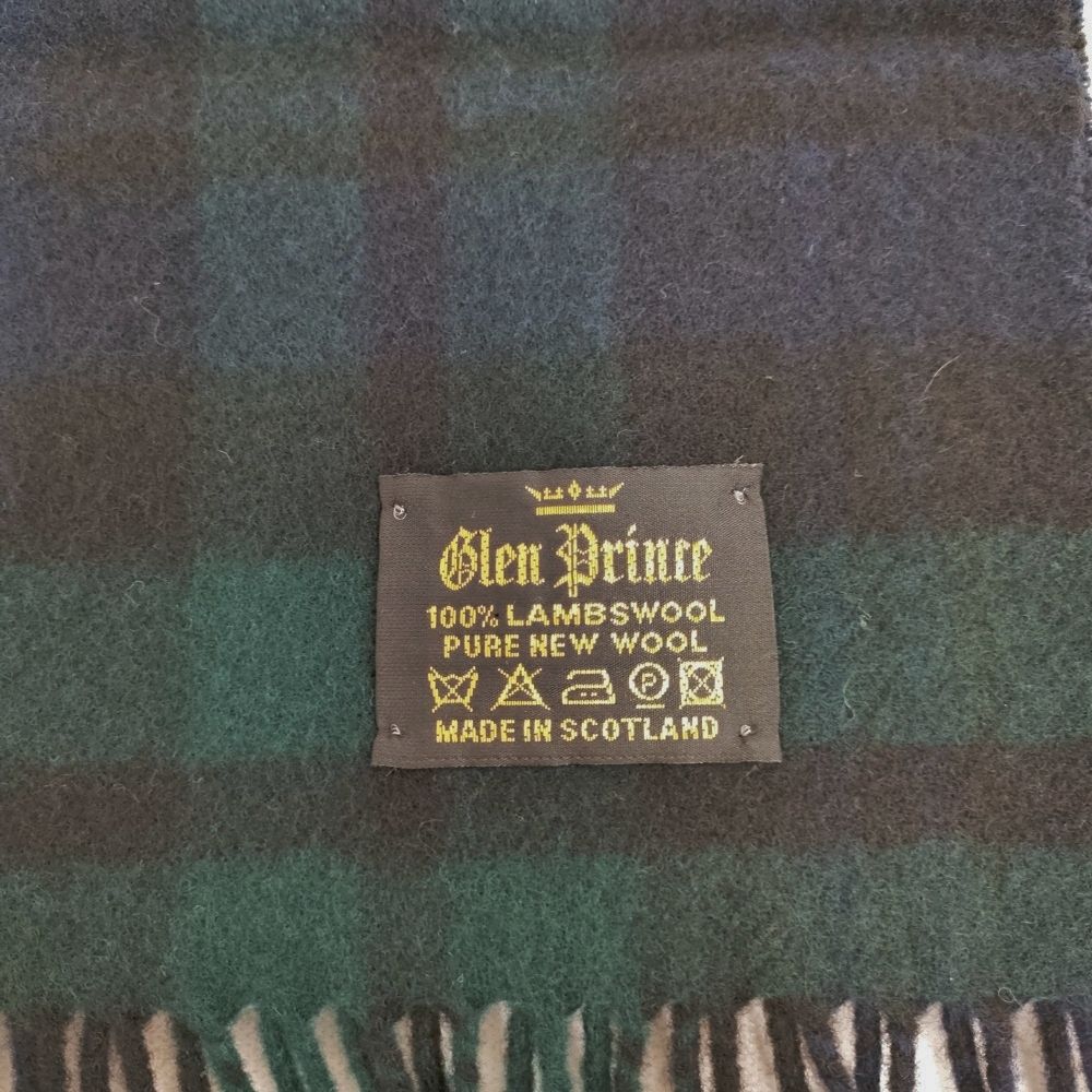 Glen Prince ラムウール ブラックウォッチ 大判 スコットランド製