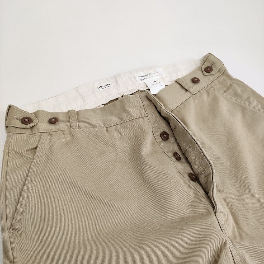 chimala CHINO WAIST ADJUSTABLE TROUSER 日本製 サイズ32 コットン