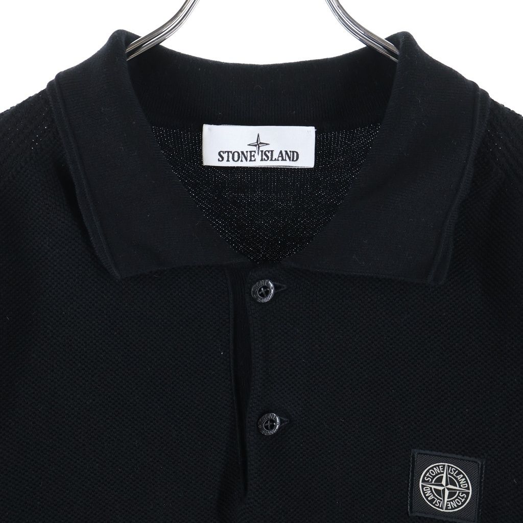 STONE ISLAND (ストーンアイランド) 胸ロゴ 鹿の子 マイクロステッチ