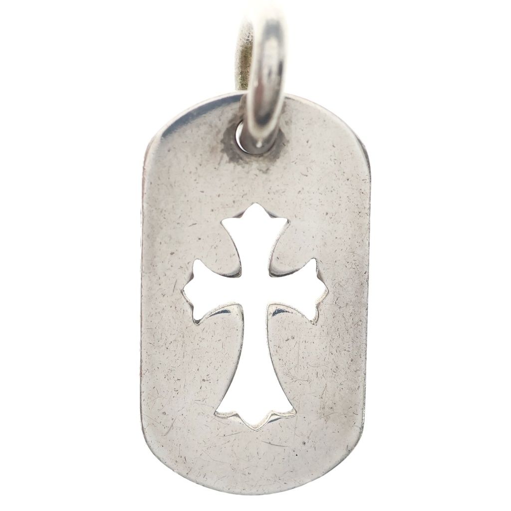 CHROME HEARTS (クロムハーツ) D TAG SML CO CRS カットアウトクロスドッグタグ スモール ペンダントトップ シルバー BCA242