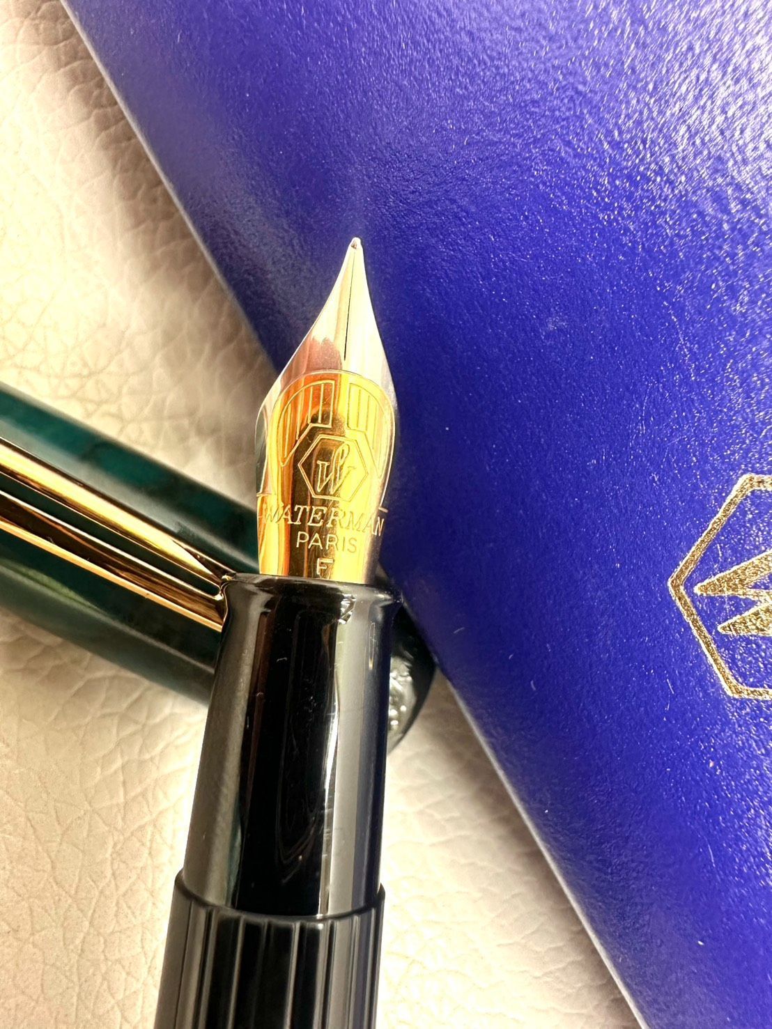 亘】WATERMAN ウォーターマン フィリアス 万年筆 グリーンマーブル