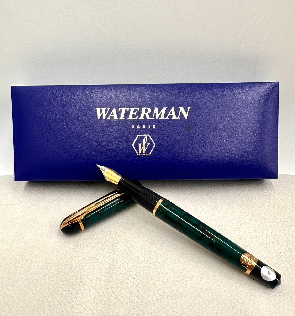 亘】WATERMAN ウォーターマン フィリアス 万年筆 グリーンマーブル