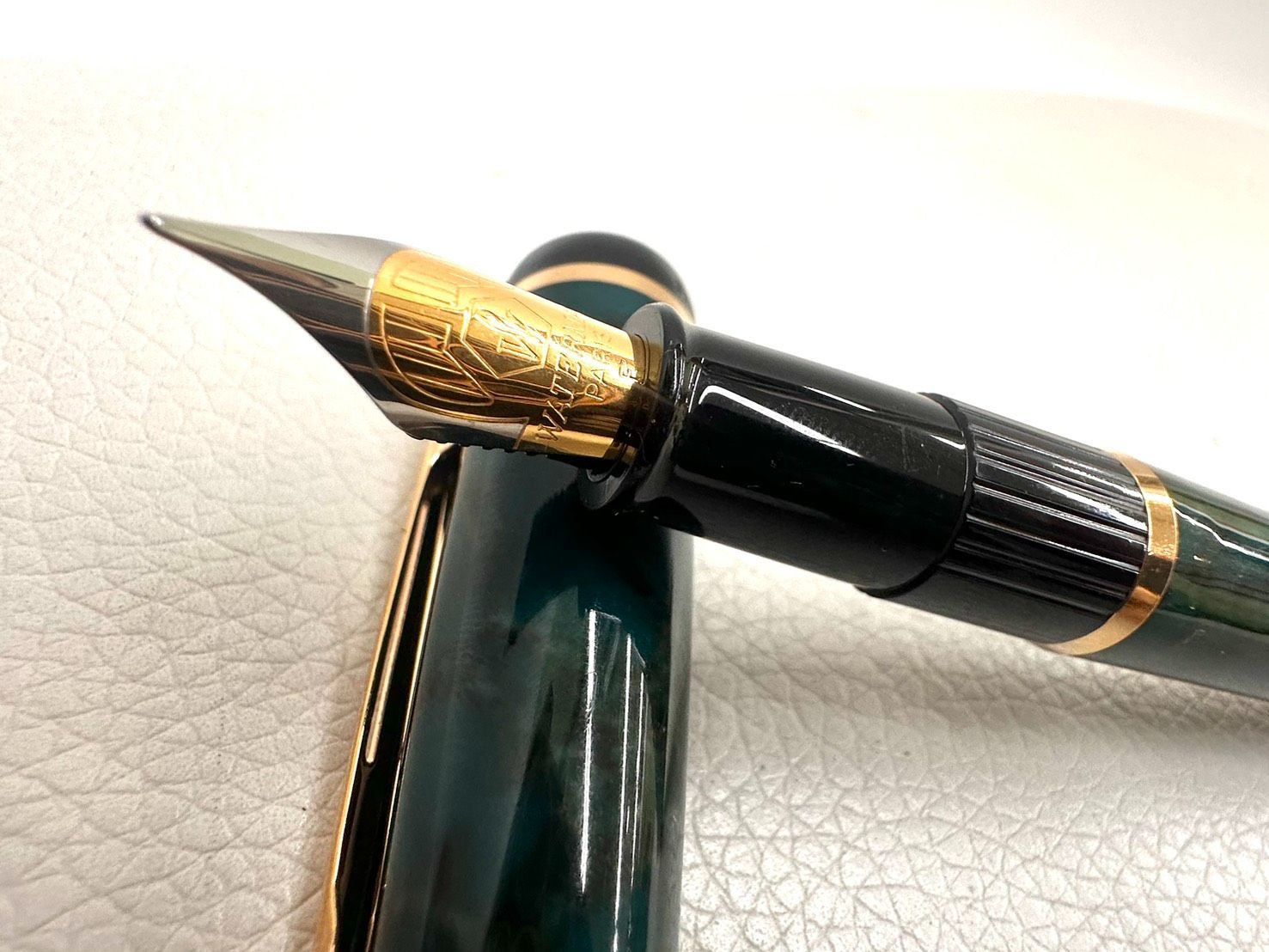 亘】WATERMAN ウォーターマン フィリアス 万年筆 グリーンマーブル
